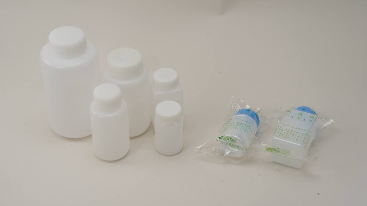 ひなすけ出品 滅菌採水瓶 （100本入） S－500ml【サンセイ医療】【りかなび