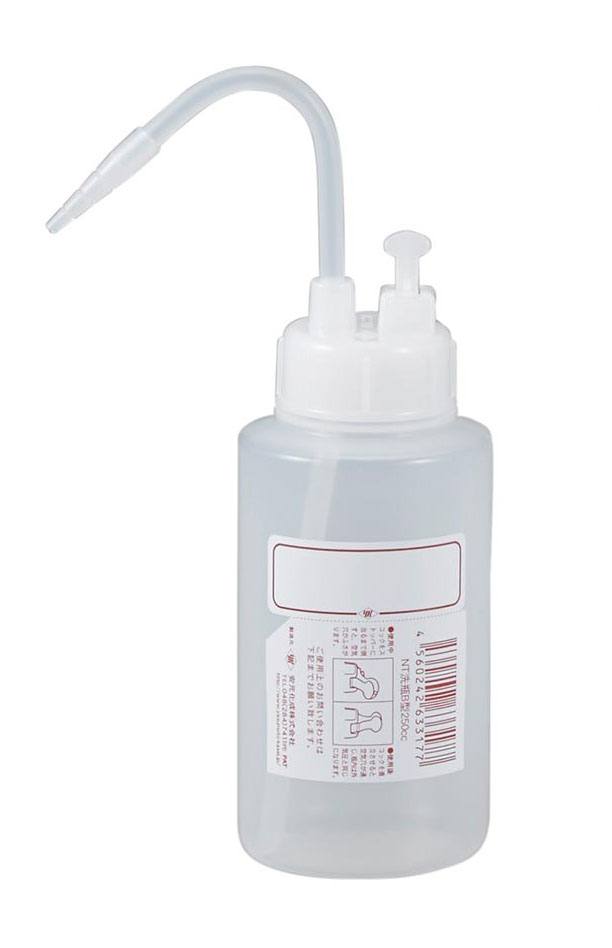 ポリ洗浄瓶 NT洗瓶B型 コック付 250mL【安元化成】【りかなび