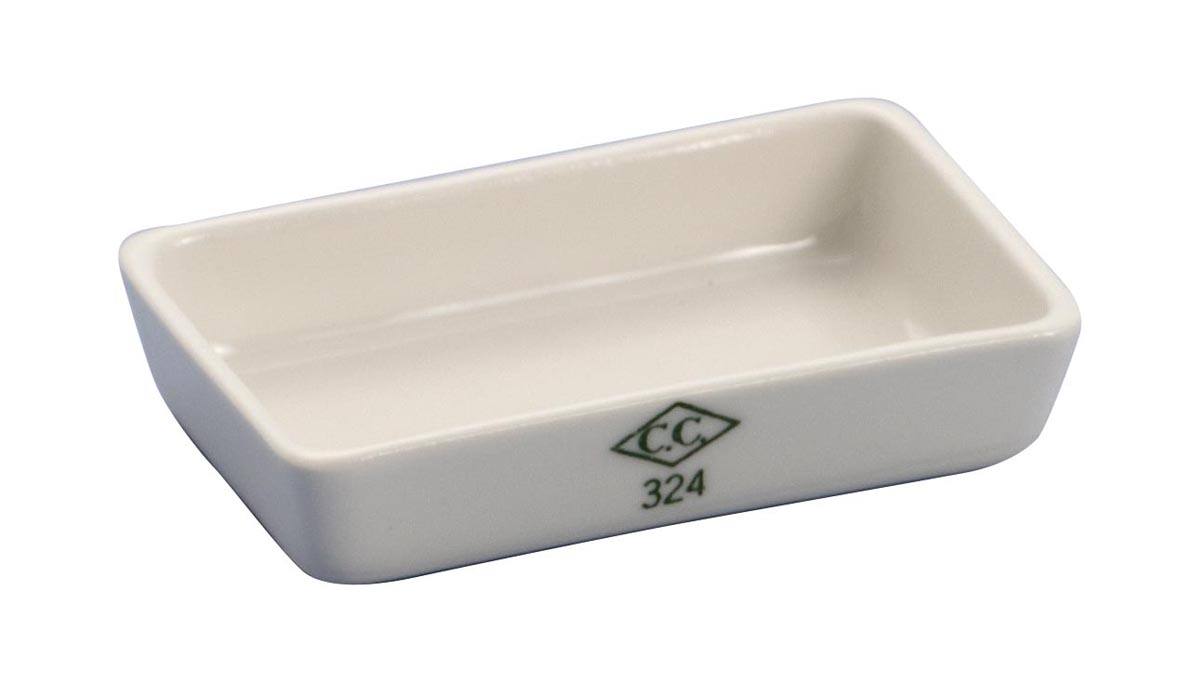 灰分測定用灰皿（角皿） No．2（バラ） 68×45×10mm