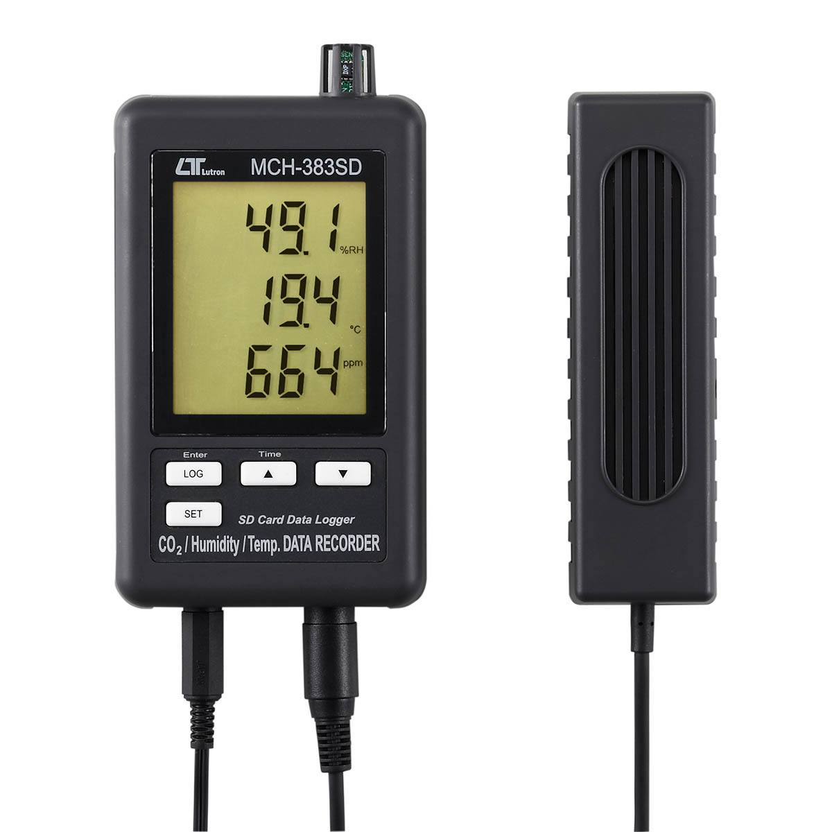 データロガー 温湿度計　MCH-383SD CO2モニター温度,湿度データロガー MCH-383SD J サトテック 測定器の
