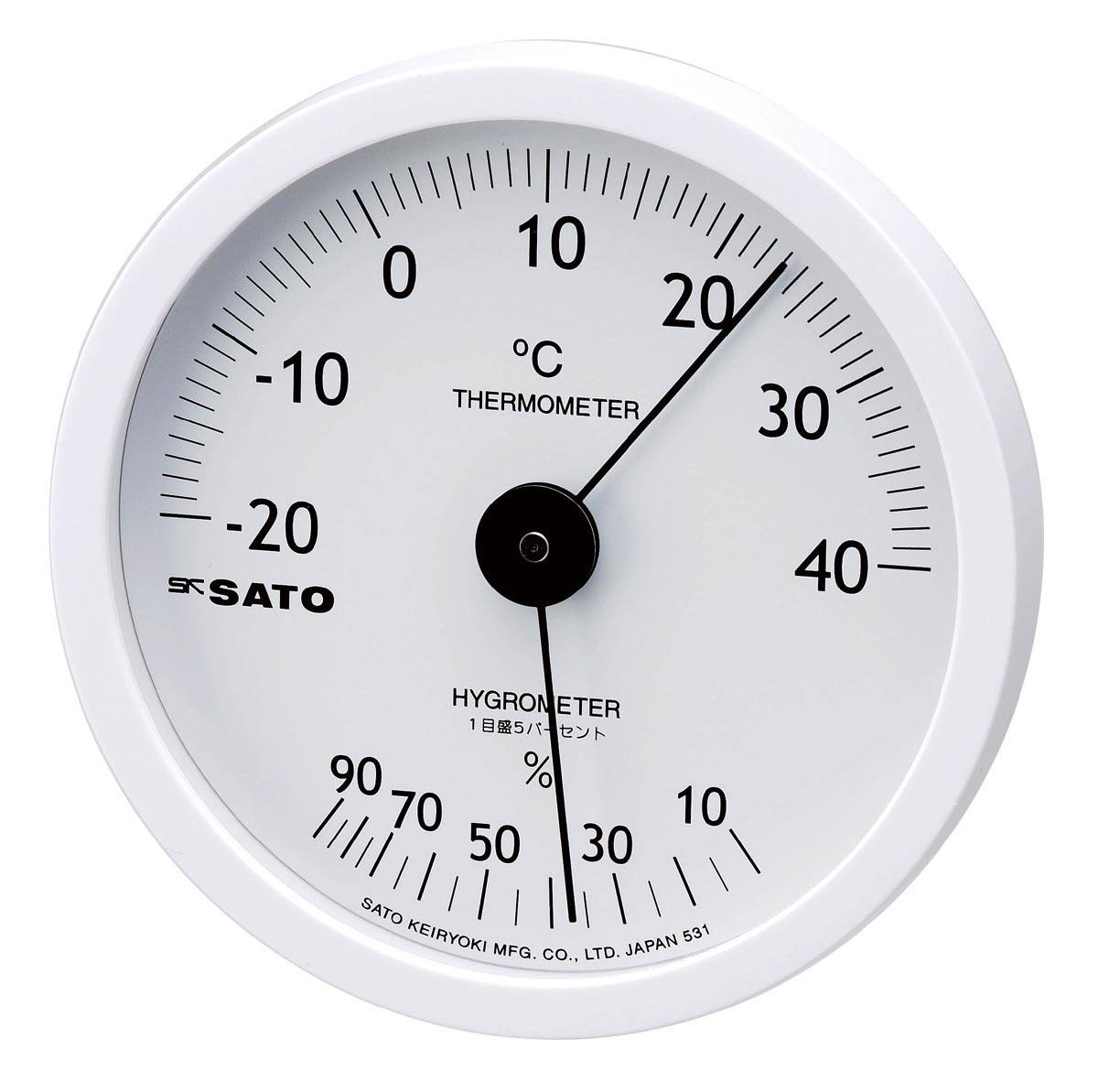 温湿度計 ホワイティ WH【佐藤計量器製作所】【りかなび】ケニス株式会社