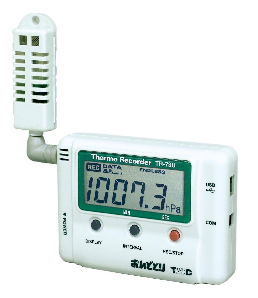ティアンドデイ おんどとり 温度・湿度・大気圧データロガー TR-73U