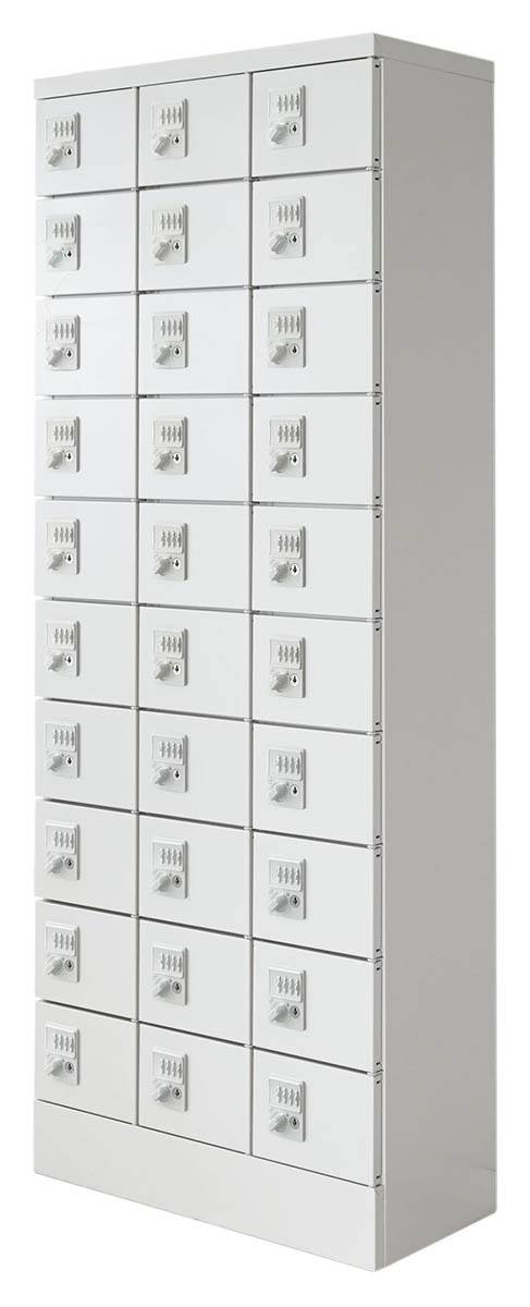 小物入れロッカー（ダイヤルWH錠） KLKW－30－DWH【生興