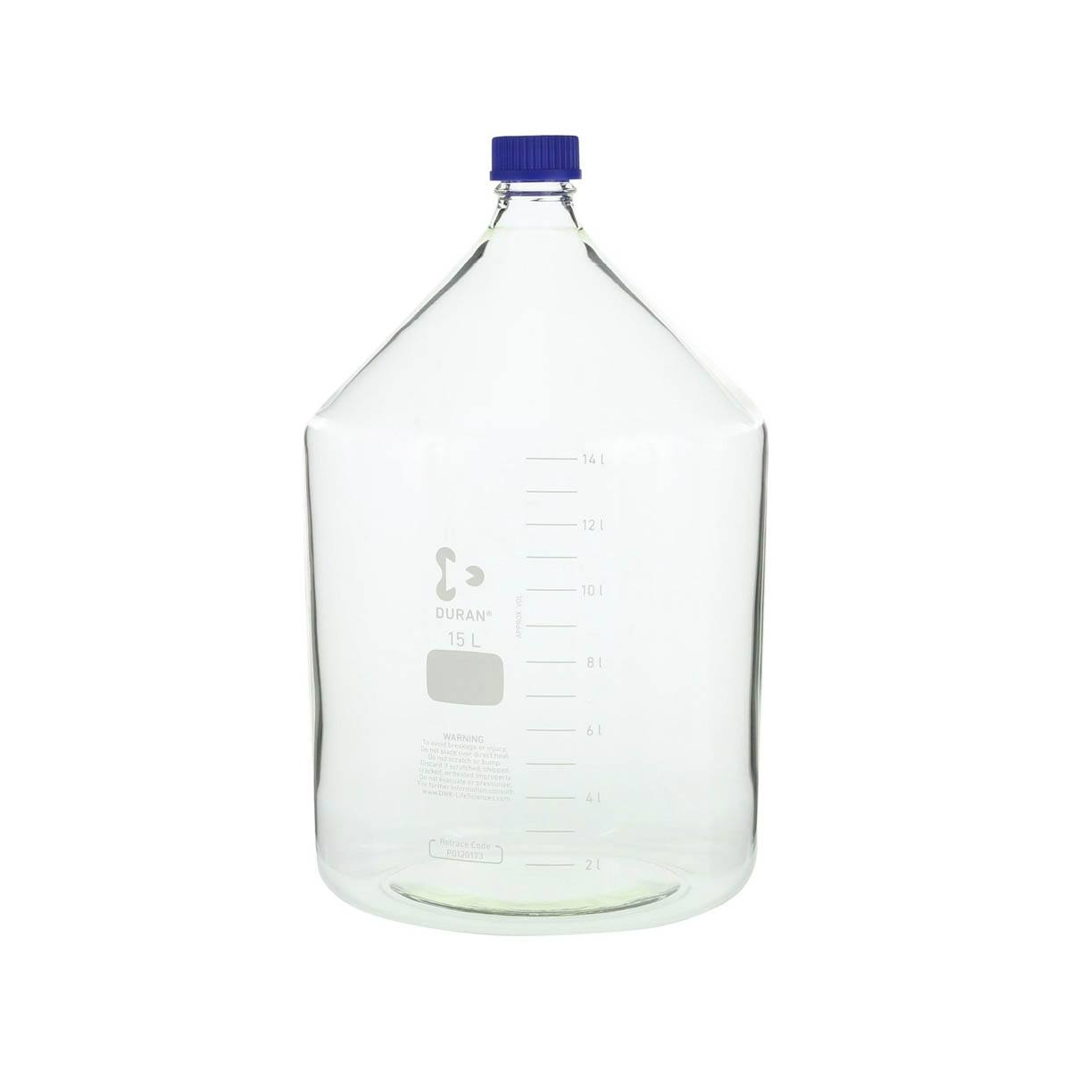 DURAN ねじ口瓶 15L 青CAP付【柴田科学】【りかなび
